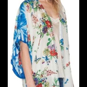 Johnny Was 100% silk kimono jacket/shawl